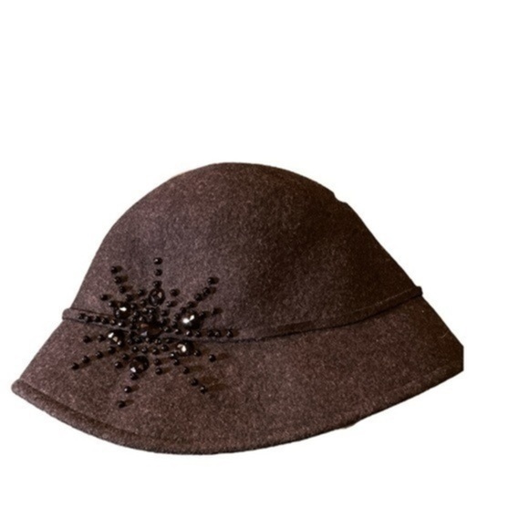 Scala Accessories - Scala Collection Wool Hat Black Beaded - great condition​
